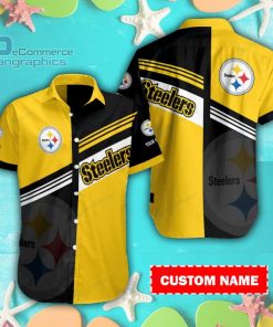 pittsburgh steelers casual button down short sleeve shirt rb369 1 gPvdj