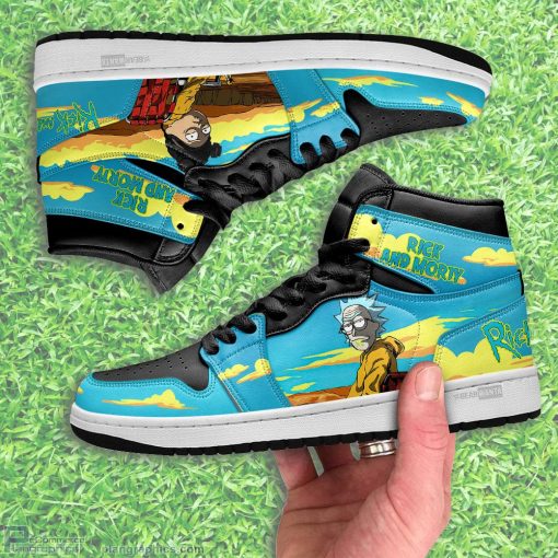 rick and morty crossover breaking bad air j1s sneakers custom shoes 28 Mircg