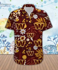 washington commanders aloha button up short sleeve shirt pl8025 PPFHi