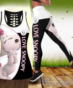 combo snoopy hollow tank top and leggings 3NBwI