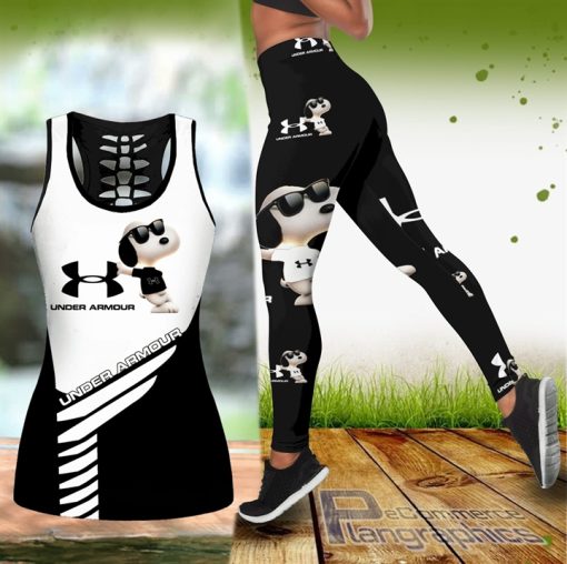 combo snoopy under armour design tank top and leggings dbAfb