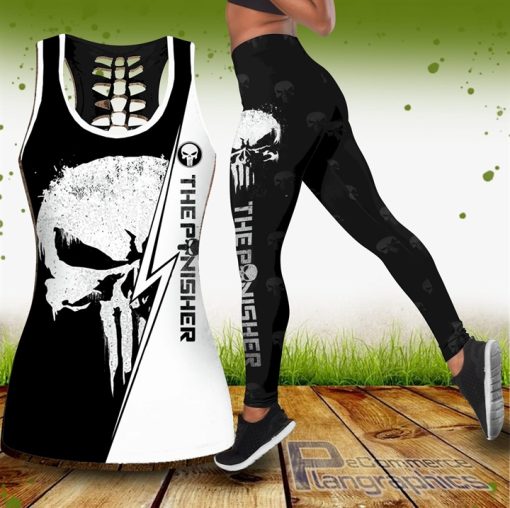 combo the punisher hollow tank top and leggings FNLBp