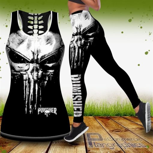 combo the punisher new hollow tank top and leggings nQ7rq