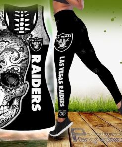 las vegas raiders skull tank top and legging BGkSb