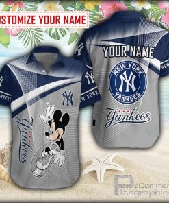 mickey surfing new york yankees button shirt 07fsV