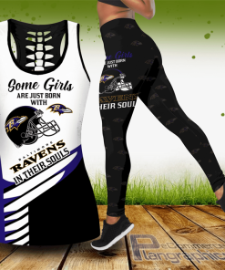 some girls baltimore ravens hollow tanktop leggings set I0GC7