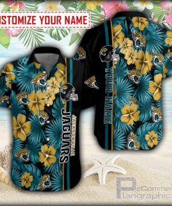 tropical pattern jacksonville jaguars button shirt 321oI