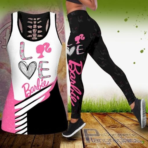 walt disney love barbie girls tank top and leggings set InzFx