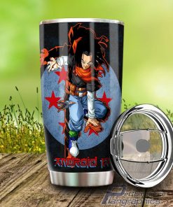 android 17 stainless steel tumbler cup custom dragon ball 2 dvyout