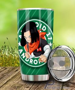 android 17 stainless steel tumbler cup custom dragon ball anime 1 qpf5s1