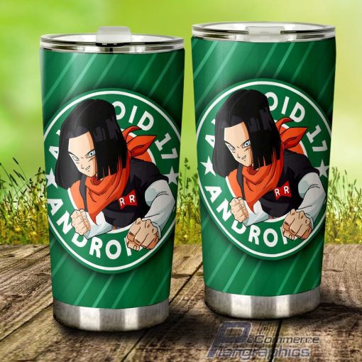 android 17 stainless steel tumbler cup custom dragon ball anime 3 ecmnbz