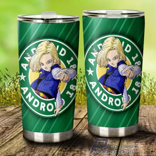 android 18 stainless steel tumbler cup custom dragon ball anime 3 qzjwiw
