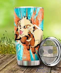 arcanine stainless steel tumbler cup custom pokemon car interior accessories 1 zbx9aw