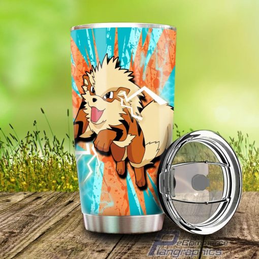 arcanine stainless steel tumbler cup custom pokemon car interior accessories 1 zbx9aw