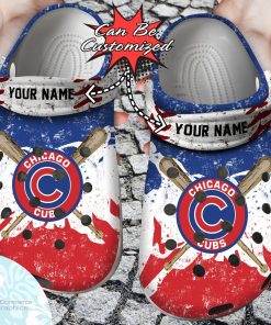 chicago cubs personalized watercolor new clog shoes baseball crocs 1 uwvdkq