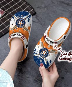 houston astros personalized watercolor new clog shoes baseball crocs 2 zatl0m