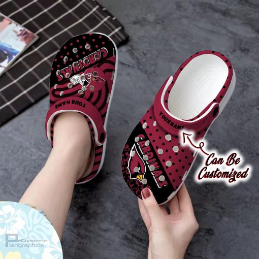 personalized arizona cardinals polka dots colors clog shoes football crocs 2 fycgna