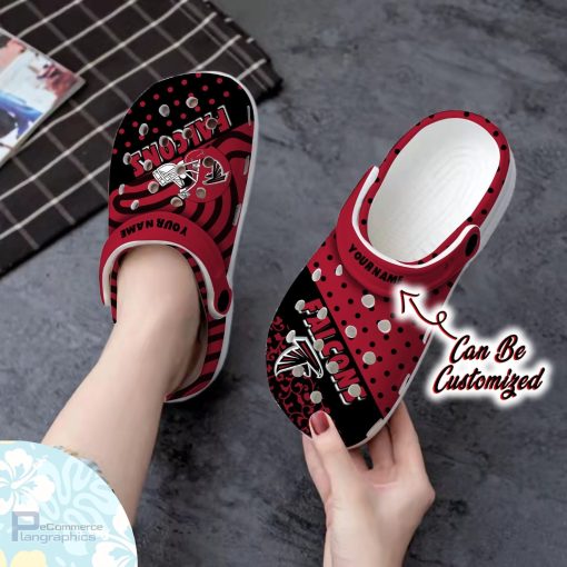 personalized atlanta falcons polka dots colors clog shoes football crocs 2 u5jj7m