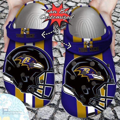 personalized baltimore ravens team helmets clog shoes football crocs 1 lycdaf