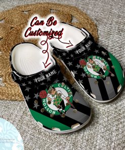 personalized boston celtics star flag clog shoes basketball crocs 2 ojjaxr