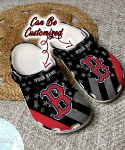 personalized boston red sox star flag clog shoes baseball crocs 2 vfoxil