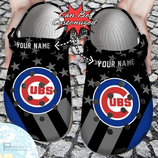 personalized chicago cubs star flag clog shoes baseball crocs 1 dtc5xf