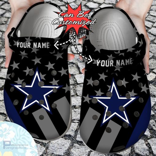 personalized dallas cowboys star flag clog shoes football crocs 1 siztrb