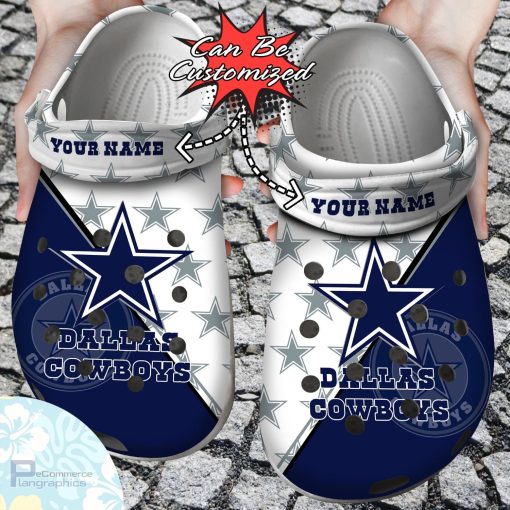personalized dallas cowboys team pattern clog shoes football crocs 1 pzva0t