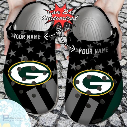 personalized green bay packers star flag clog shoes football crocs 1 exktel