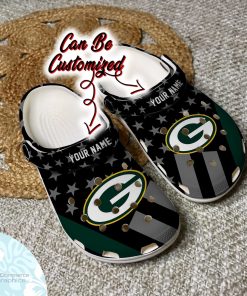 personalized green bay packers star flag clog shoes football crocs 2 i1lfot