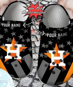 personalized houston astros star flag clog shoes baseball crocs 1 qyzhf2