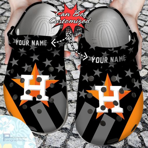 personalized houston astros star flag clog shoes baseball crocs 1 qyzhf2