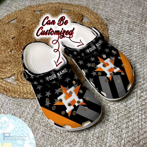personalized houston astros star flag clog shoes baseball crocs 2 dzpxqs