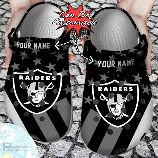 personalized las vegas raiders star flag clog shoes football crocs 1 rbtlet