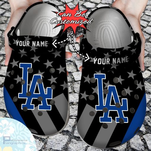 personalized los angeles dodgers star flag clog shoes baseball crocs 1 fahdto