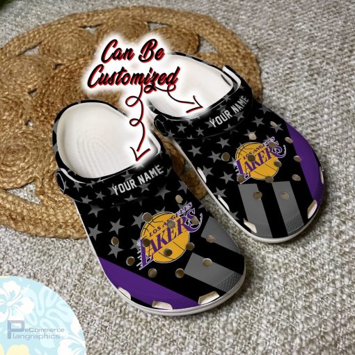 personalized los angeles lakers star flag clog shoes basketball crocs 2 mqepux