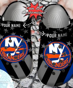 personalized new york islanders star flag clog shoes hockey crocs 1 jmlj9b