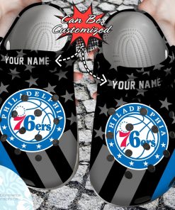 personalized philadelphia 76ers star flag clog shoes basketball crocs 1 xnhfpi
