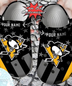 personalized pittsburgh penguins star flag clog shoes hockey crocs 1 ry0s09