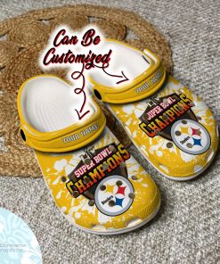 personalized pittsburgh steelers super bowl lii clogs shoes football crocs 2 ene6mr