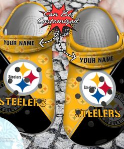personalized pittsburgh steelers team pattern clog shoes football crocs 1 qio0py