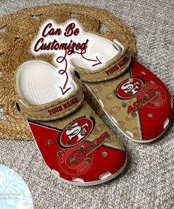 personalized san francisco 49ers team pattern clog shoes football crocs 2 ern9vh
