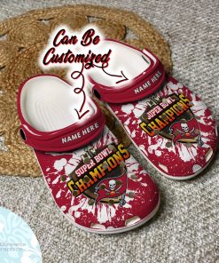 personalized tampa bay buccaneers super bowl lii clogs shoes football crocs 2 yrq9ot