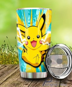 pikachu stainless steel tumbler cup custom pokemon car interior accessories 1 gtflio