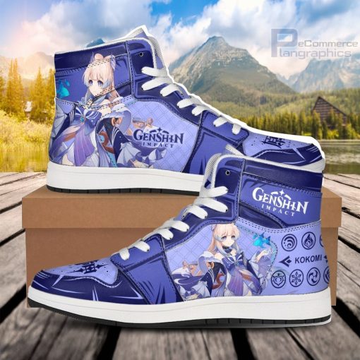 sangonomiya kokomi jd air force sneakers anime shoes for genshin impact fans 13 k44uiw