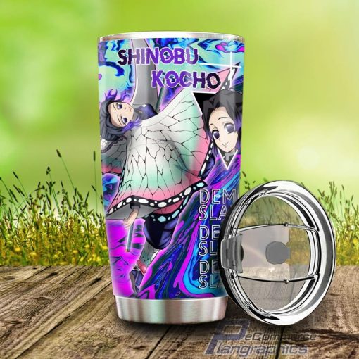 shinobu kocho stainless steel tumbler cup custom demon slayer anime 1 y4vxvh