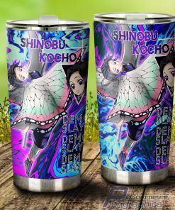 shinobu kocho stainless steel tumbler cup custom demon slayer anime 3 d10bof