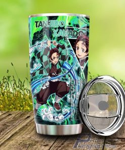 tanjiro and zenitsu stainless steel tumbler cup custom demon slayer 2 bbjsoj