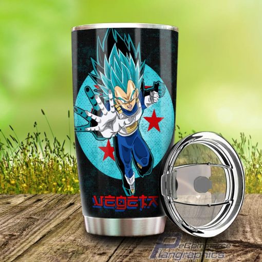 vegeta blue stainless steel tumbler cup custom dragon ball 2 esrzn4