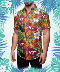 virginia tech hokies floral button up shirt 4 t9xtmc